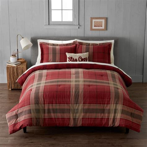 plaid comforter set full